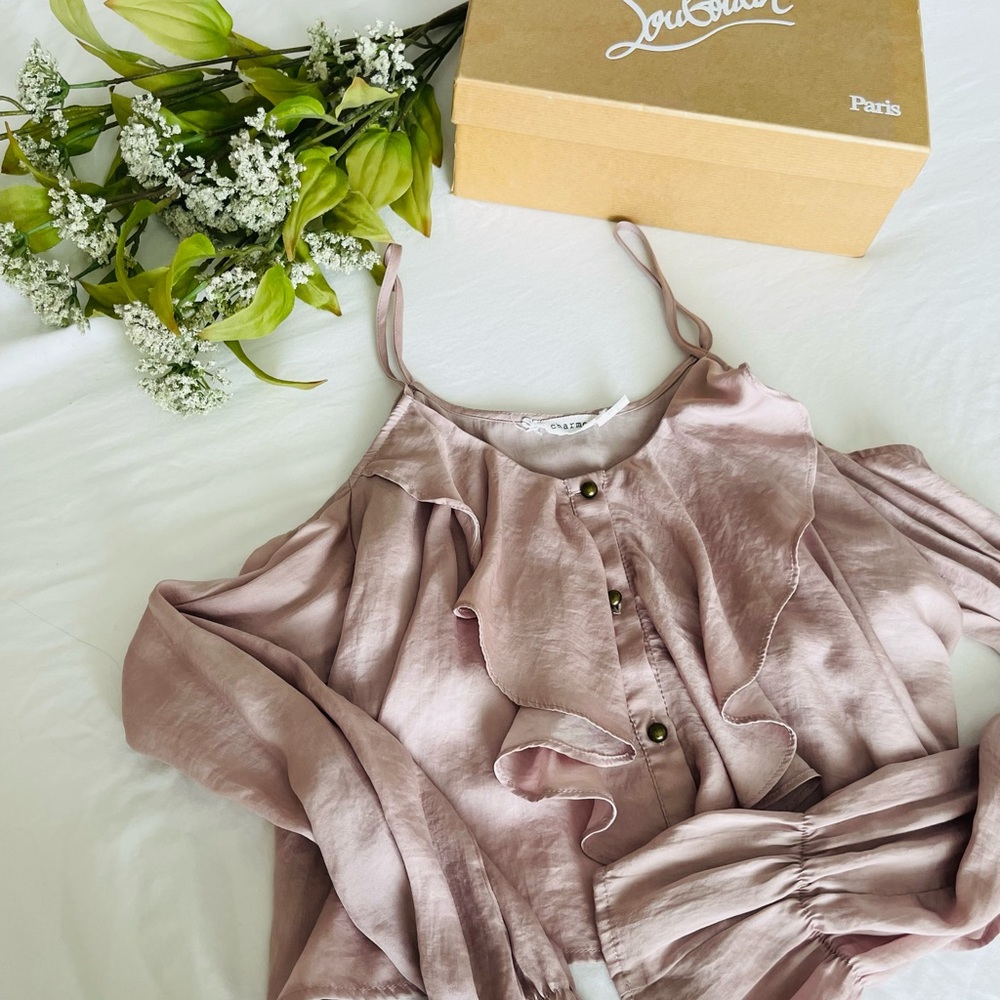 Silk Off Shoulder Blouse